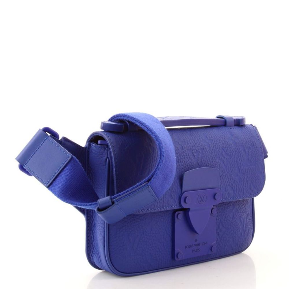 Louis Vuitton S Lock Sling Bag Monogram Taurillon Leather Blue - Picture 3 of 8